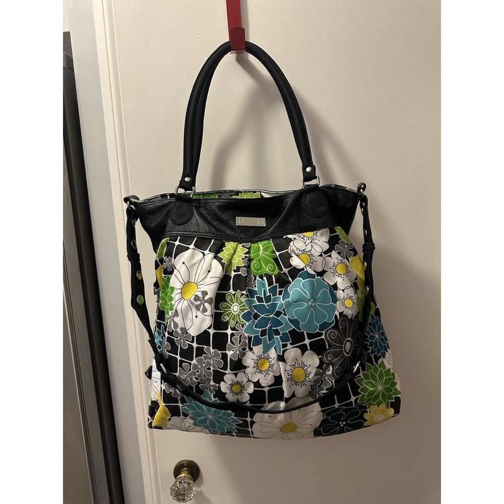 Hadaki Scoop Sling O'Floral Eco Friendly Bold Sharp Colors Zi Crossbody/hand